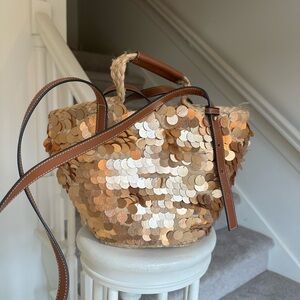 Zara Sequin Basket Bag